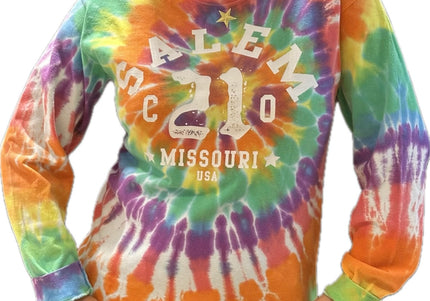 Sweat tie & dye vintage “Salem Missouri” customisé – Taille unique