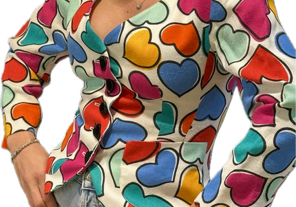 VESTE VINTAGE YSL CŒUR