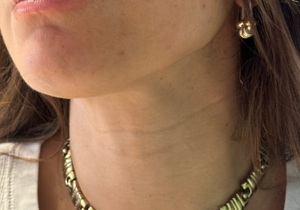 Collier vintage en maille dorée – plaqué or