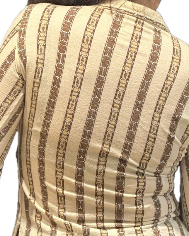 Chemise CELINE Vintage en laine – Logo Triumph – Taille 36