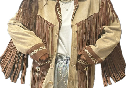 VESTE WESTERN VINTAGE À FRANGES