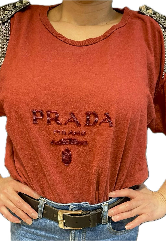 Tee-shirt Prada – Vintage & custom couture (Taille Unique)