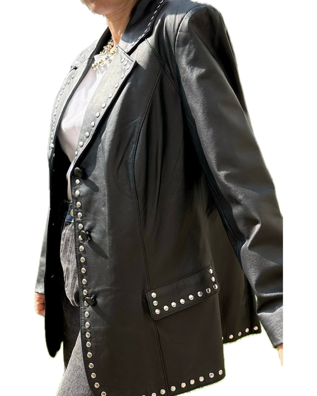 BLAZER NOIR CLOUTÉ
