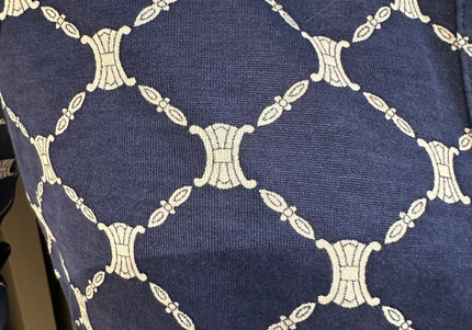 Chemisier vintage Céline – Coton bleu marine – Taille 38