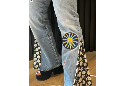 Jean Levi’s vintage taille haute – pièce unique customisée