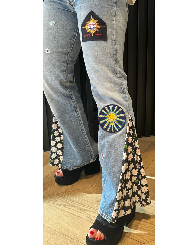 Jean Levi’s vintage taille haute – pièce unique customisée