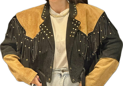 BLOUSON EN DAIM FRANGES