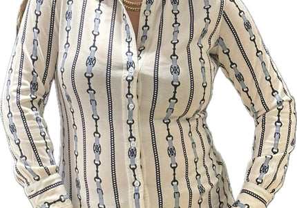 Chemise Céline vintage à motif Triumph – Taille 36