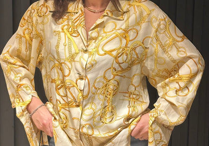 Chemise Gucci Vintage en Soie – Taille 38 – Pièce Rare