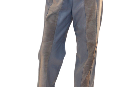 PANTALON EN CUIR ET DAIM