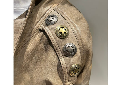 BLOUSON EN CUIR ÉTOILE