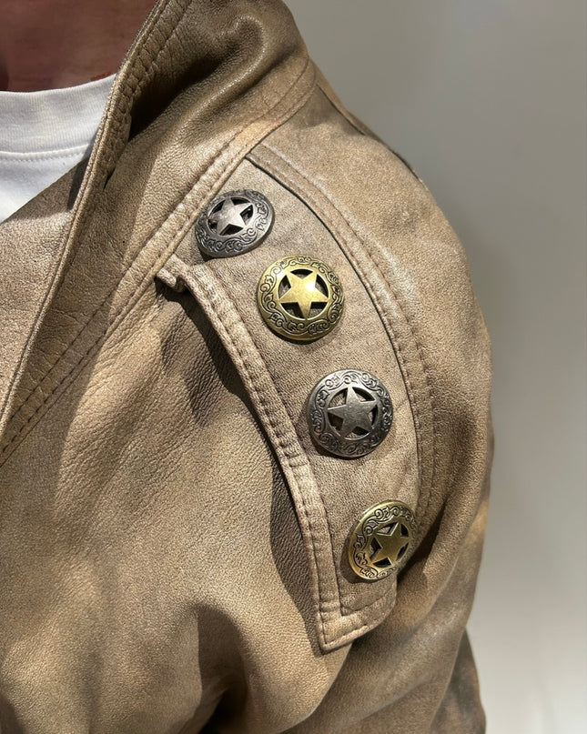 BLOUSON EN CUIR ÉTOILE