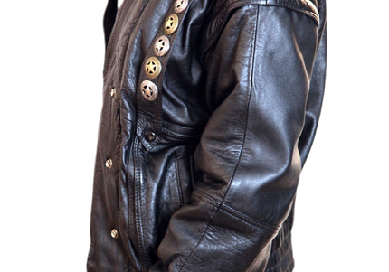 BLOUSON EN CUIR RÉVERSIBLE