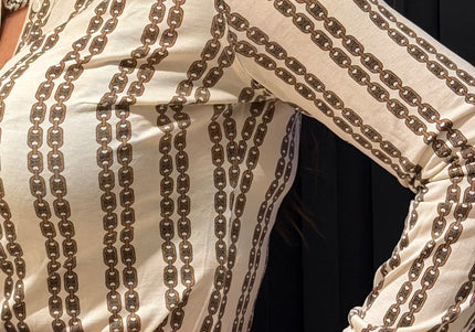 Chemise Céline vintage – logo Triomphe iconique – coton – pièce rare