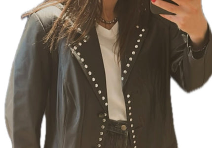 BLAZER NOIR CLOUTÉ