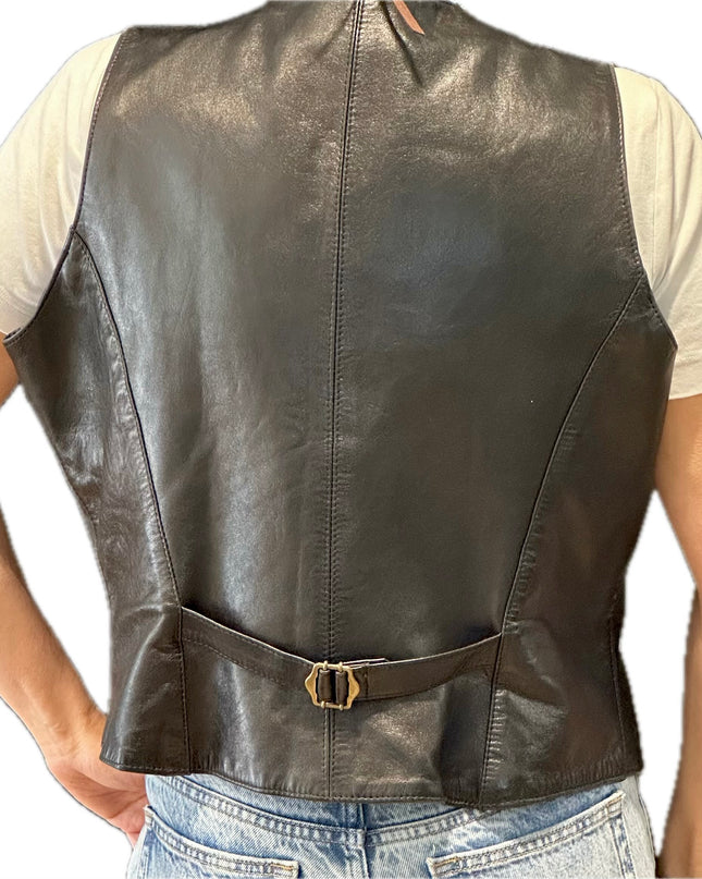 VESTE SANS MANCHE EN CUIR