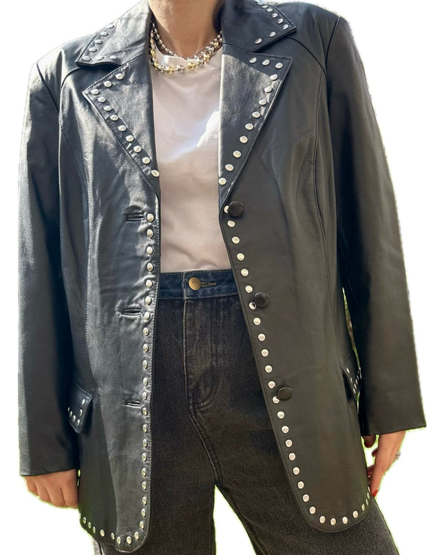 BLAZER NOIR CLOUTÉ