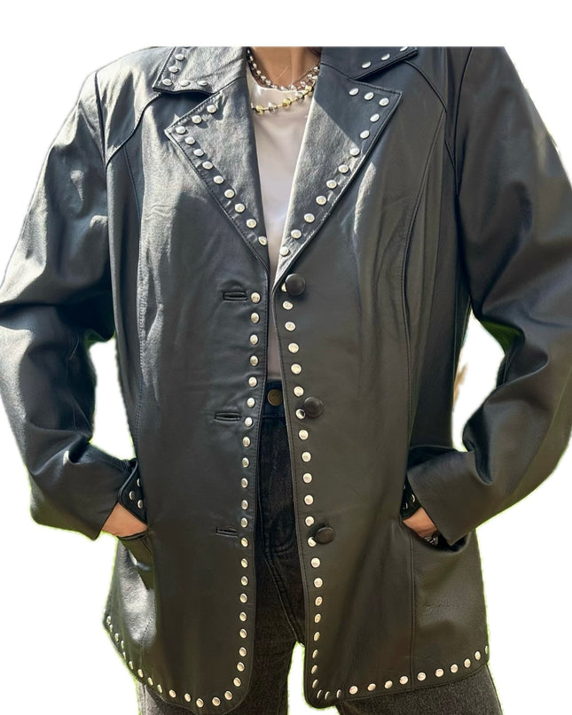 BLAZER NOIR CLOUTÉ