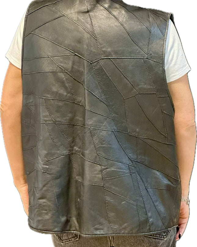 GILET SANS MANCHES EN CUIR