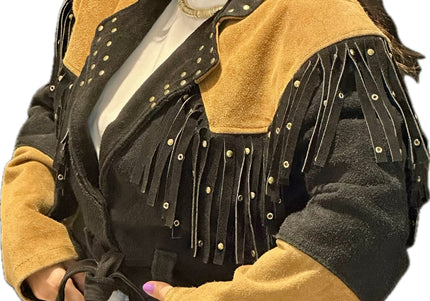 BLOUSON EN DAIM FRANGES