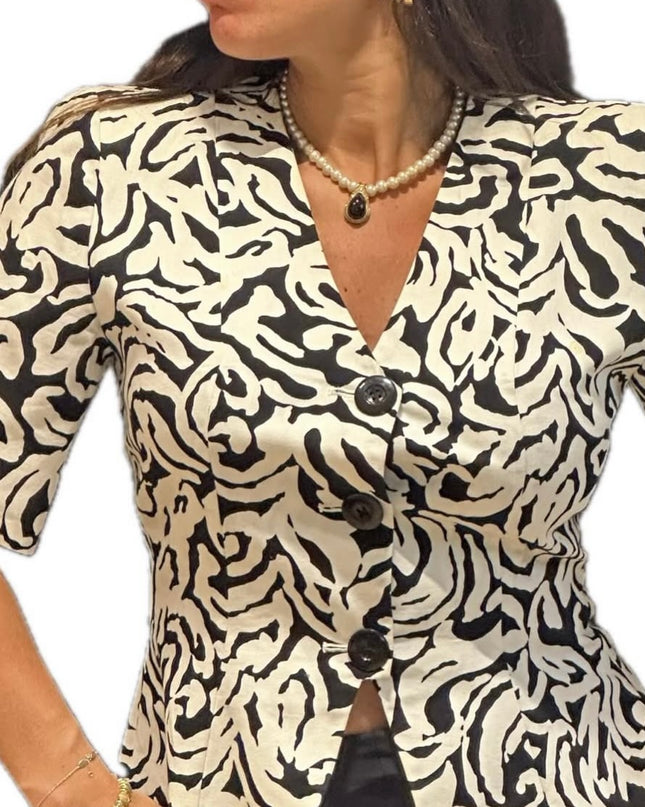 Veste courte vintage façon Yves Saint Laurent – taille 40