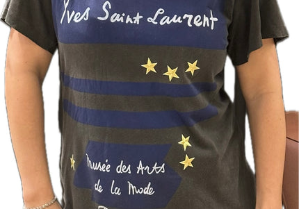 T-shirt Yves Saint Laurent vintage customisé – Taille unique