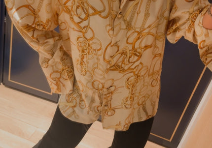 Chemise Gucci Vintage en Soie – Taille 38 – Pièce Rare