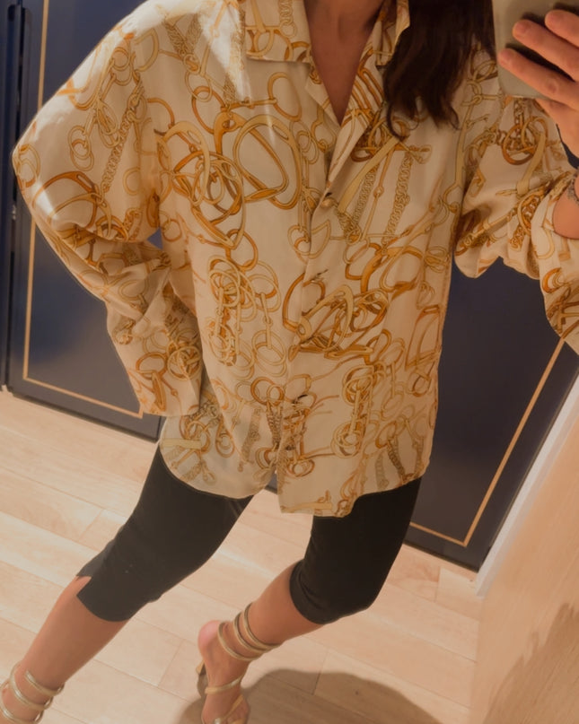 Chemise Gucci Vintage en Soie – Taille 38 – Pièce Rare