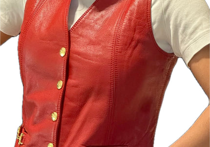 GILET EN CUIR CÉLINE
