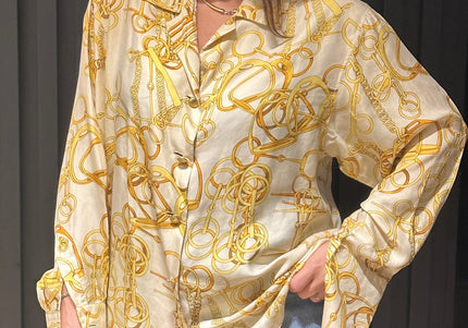 Chemise Gucci Vintage en Soie – Taille 38 – Pièce Rare